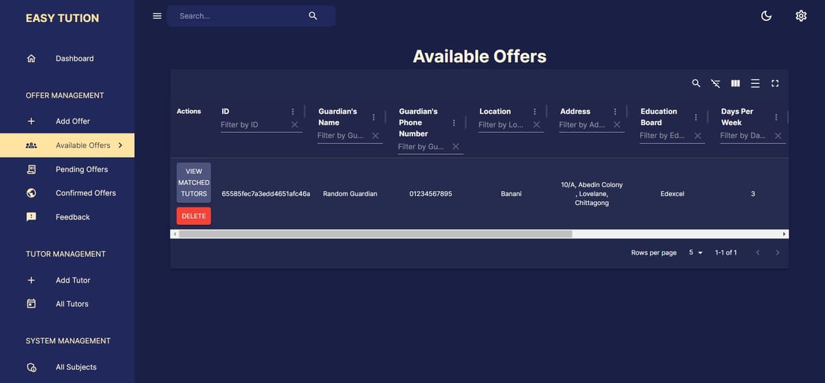 Tuition Media Internal Management System - Image 3