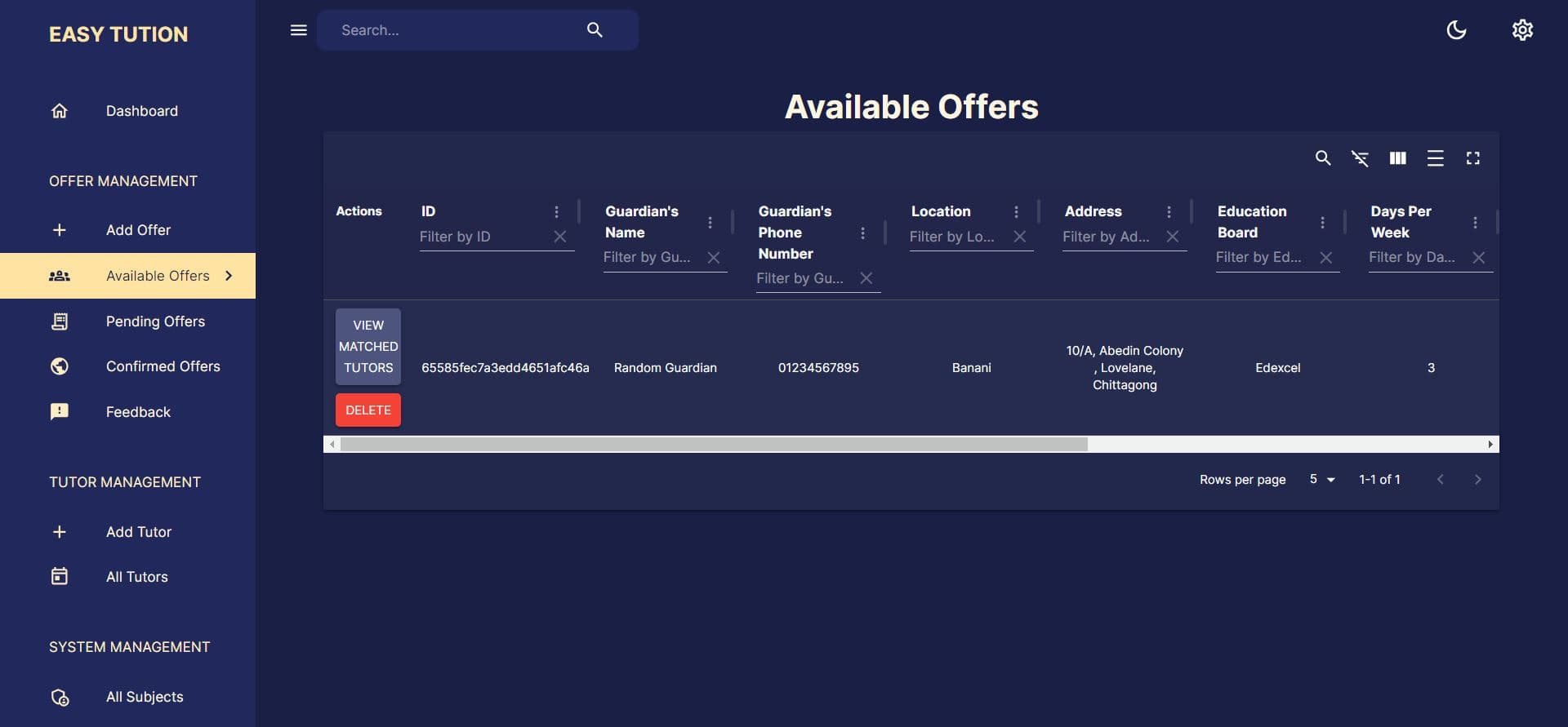 Tuition Media Management System